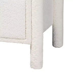 Baxton Studio Laria Modern White Teddy-Bear Fabric 4-Piece Bedroom Set