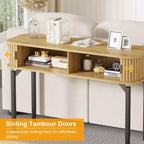 Console Table with Storage,Wood Sofa Table with Sliding Door,Entryway Table for Living Room,Couch,Hallway,Foyer