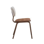 Simple Relax Set of 2 Wooden Side Chairs in Walnut and White