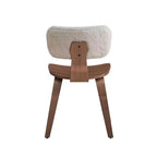Simple Relax Set of 2 Wooden Side Chairs in Walnut and White