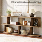 Lantine 3-Tier 71 Extra Long Sofa Table Behind Couch
