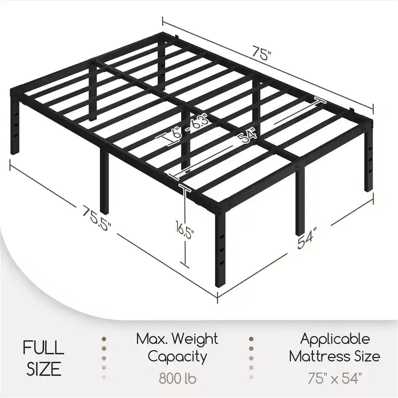 Yaheetech Metal Platform Bed Frame with Heavy Duty Steel Slat Support