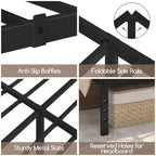 Yaheetech Metal Platform Bed Frame with Heavy Duty Steel Slat Support