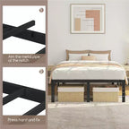 Yaheetech Metal Platform Bed Frame with Heavy Duty Steel Slat Support