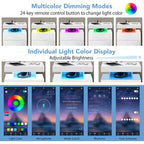 Hommpa Modern LED Nightstand with 3 Drawers & Wireless Charging Station