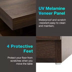 Hommpa Modern LED Nightstand with Wireless Charging Station & 2 Drawers