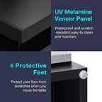 Hommpa Modern LED Nightstand with Wireless Charging Station & 2 Drawers