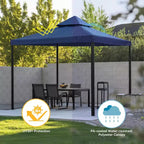 Yescom 10x10Ft UV30+ Gazebo Replacement Top for 2 Tier Outdoor Canopy Cover Patio Backyard Party Deck Event Navy Blue