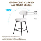 WARMOUNTS Set of 2 Upholstered Swivel Counter Height Barstool