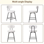 WARMOUNTS Set of 2 Upholstered Swivel Counter Height Barstool