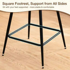 WARMOUNTS Set of 2 Upholstered Swivel Counter Height Barstool