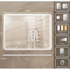 48 X 36 Rectangular Framed Dimmable Anti-Fog LED Wall Bathroom Vanity Mirror Lighted Mirror