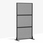 Jason 72 x 35 inch Black Metal Outdoor Private Screen