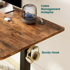Ergonomic Height Adjustable Table with T-Shaped Metal Bracket Modern Computer Workstations