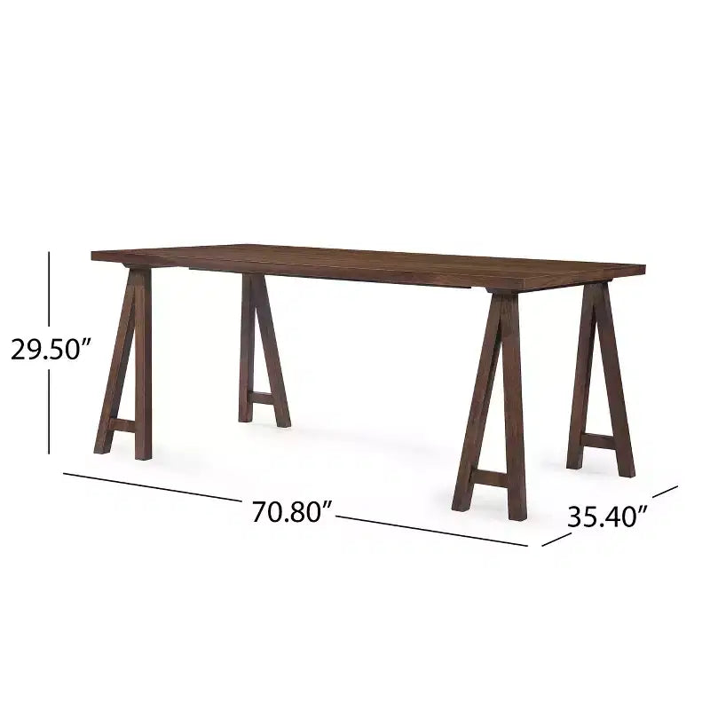 GDFStudio Sabrina Mid-Century Modern Wood Dining Table