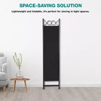 BestMassage Room Divider 4 Panel Folding Privacy Screen 5.6FT Freestanding Partition Wall Divider