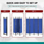 BestMassage Room Divider 4 Panel Folding Privacy Screen 5.6FT Freestanding Partition Wall Divider