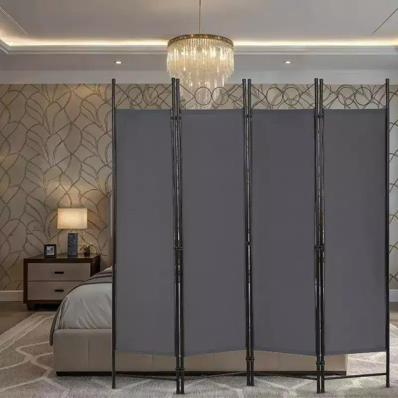 BestMassage Room Divider 4 Panel Folding Privacy Screen 5.6FT Freestanding Partition Wall Divider