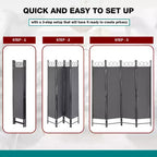 BestMassage Room Divider 4 Panel Folding Privacy Screen 5.6FT Freestanding Partition Wall Divider