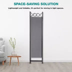 BestMassage Room Divider 4 Panel Folding Privacy Screen 5.6FT Freestanding Partition Wall Divider