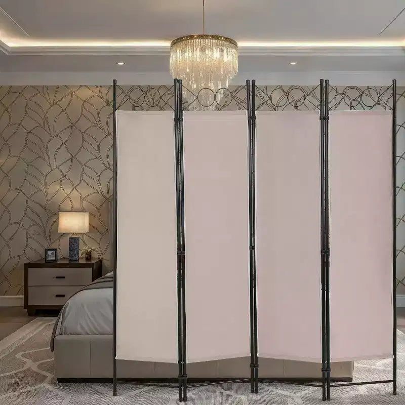 BestMassage Room Divider 4 Panel Folding Privacy Screen 5.6FT Freestanding Partition Wall Divider
