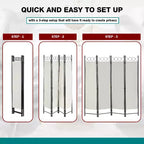 BestMassage Room Divider 4 Panel Folding Privacy Screen 5.6FT Freestanding Partition Wall Divider