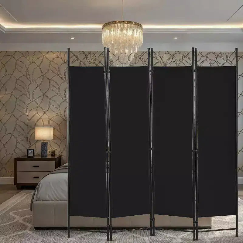BestMassage Room Divider 4 Panel Folding Privacy Screen 5.6FT Freestanding Partition Wall Divider
