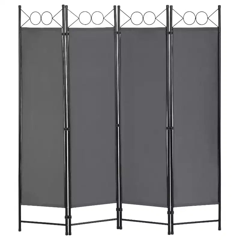 BestMassage Room Divider 4 Panel Folding Privacy Screen 5.6FT Freestanding Partition Wall Divider