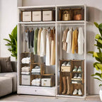 Cube Storage Organizer, Set of 16 Plastic Cubes, Cube Shelf, Book Shelf, Closet Organizers and Storage, Room Organization, 12.2 x 48.4 x 48.4 Inches