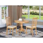 HomeStockKitchen Dining Table Set with 2 Chairs - Modern Black Finish