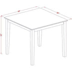 HomeStock Small Kitchen Table Set -Square Table And Kitchen Dining Chairs