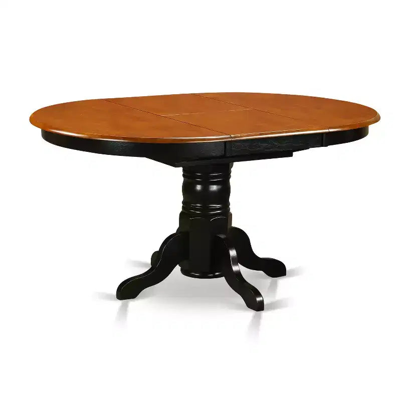 HomeStock Dining Room Table Set Butterfly Leaf 4/6 Chairs Black Cherry