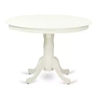 HomeStock HLCL5-LWH-W 5PC Round 42 inch Table and 4 Double X back Chairs