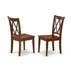 HomeStock HLCL5-LWH-W 5PC Round 42 inch Table and 4 Double X back Chairs