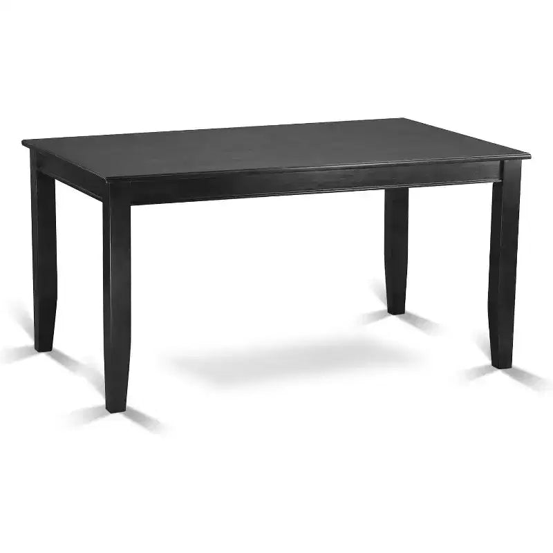 HomeStock DUEN7-BLK-69 7Pc Rectangular Dining Table And Six Chair Black
