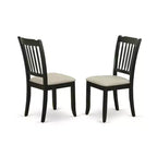 HomeStock Duda7 Blk C 7 Piece Kitchen Table Set Black Rectangle Dining Set