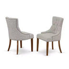 Round Dinette Set 42 Inch Table 2 Chairs Small Space Dining Mahogany Finish