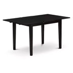 HomeStock NFDA5 Black Rectangle Dining Set with 4 Chairs