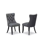 HomeStock NFDA5 Black Rectangle Dining Set with 4 Chairs