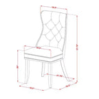 HomeStock NFDA5 Black Rectangle Dining Set with 4 Chairs
