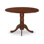 HomeStock Round Dining Table Set Linen Parsons Chairs 42