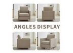 GDFStudio Clare 30.7 W Chenille Upholstered Wood Swivel Accent Chair with Metal Base