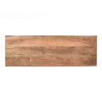 Whisen Minimalist Farmhouse Mango Wood Console Table & Entryway Side Table with Thickened Tabletop