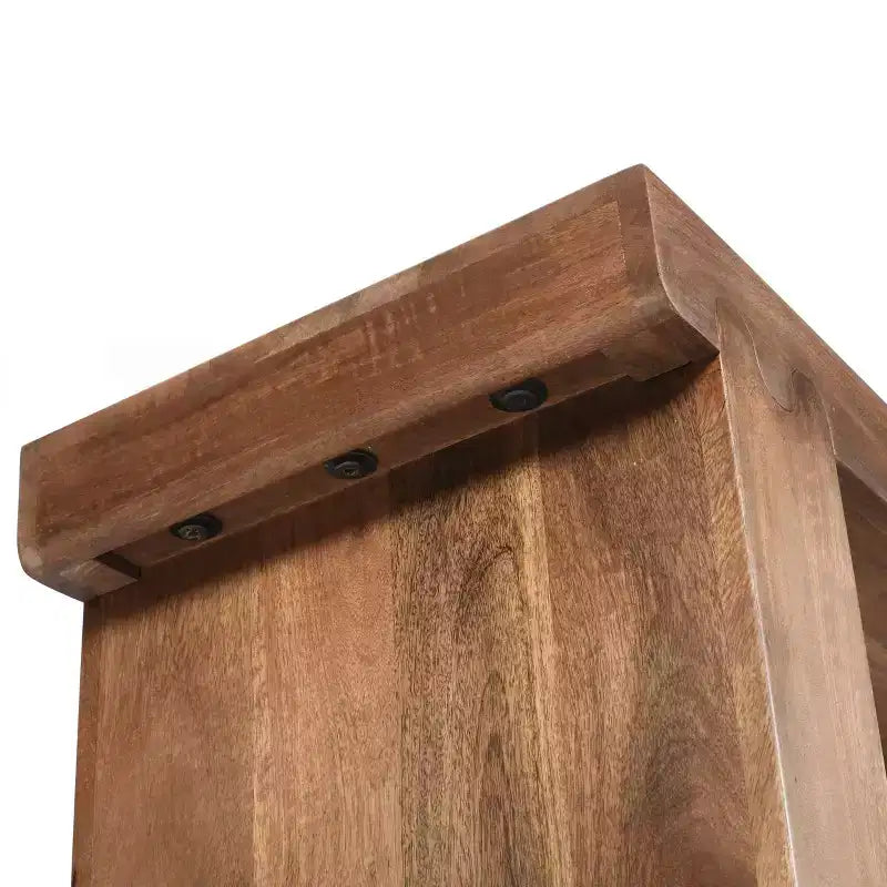 Whisen Minimalist Farmhouse Mango Wood Console Table & Entryway Side Table with Thickened Tabletop