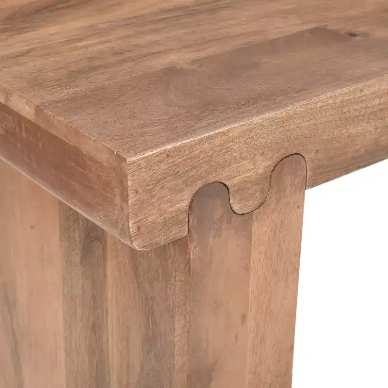 Whisen Minimalist Farmhouse Mango Wood Console Table & Entryway Side Table with Thickened Tabletop