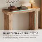 Whisen Minimalist Farmhouse Mango Wood Console Table & Entryway Side Table with Thickened Tabletop