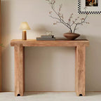 Whisen Minimalist Farmhouse Mango Wood Console Table & Entryway Side Table with Thickened Tabletop
