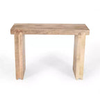 Whisen Minimalist Farmhouse Mango Wood Console Table & Entryway Side Table with Thickened Tabletop