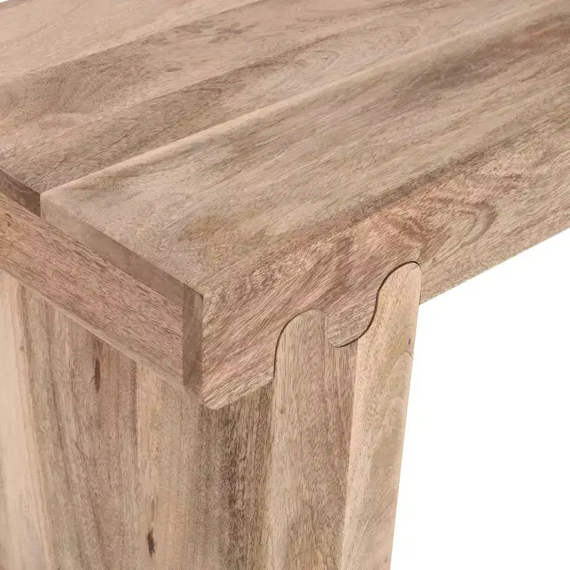 Whisen Minimalist Farmhouse Mango Wood Console Table & Entryway Side Table with Thickened Tabletop