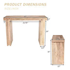 Whisen Minimalist Farmhouse Mango Wood Console Table & Entryway Side Table with Thickened Tabletop